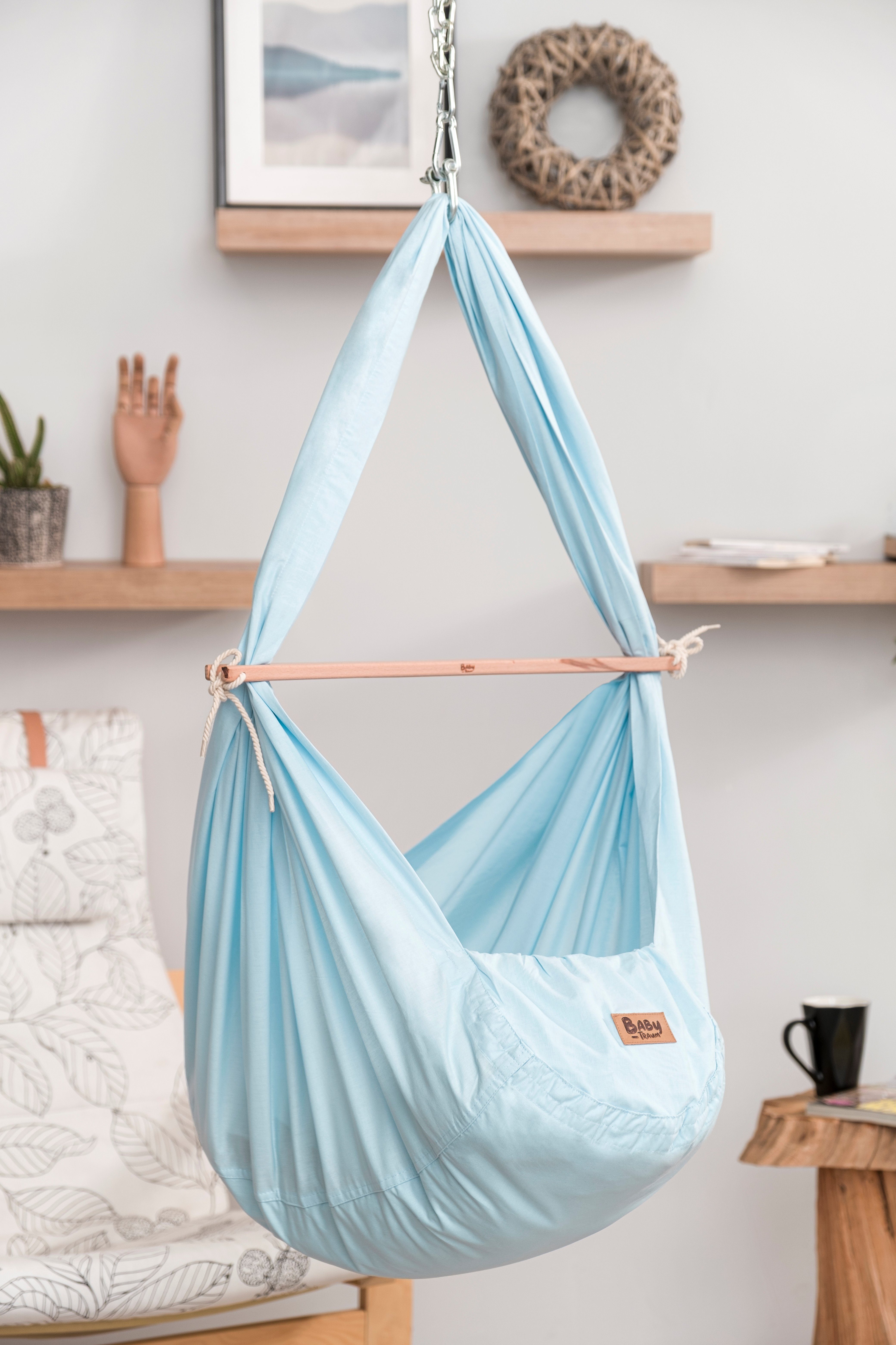 TeppichHome24 Federwippe BT001*Blau