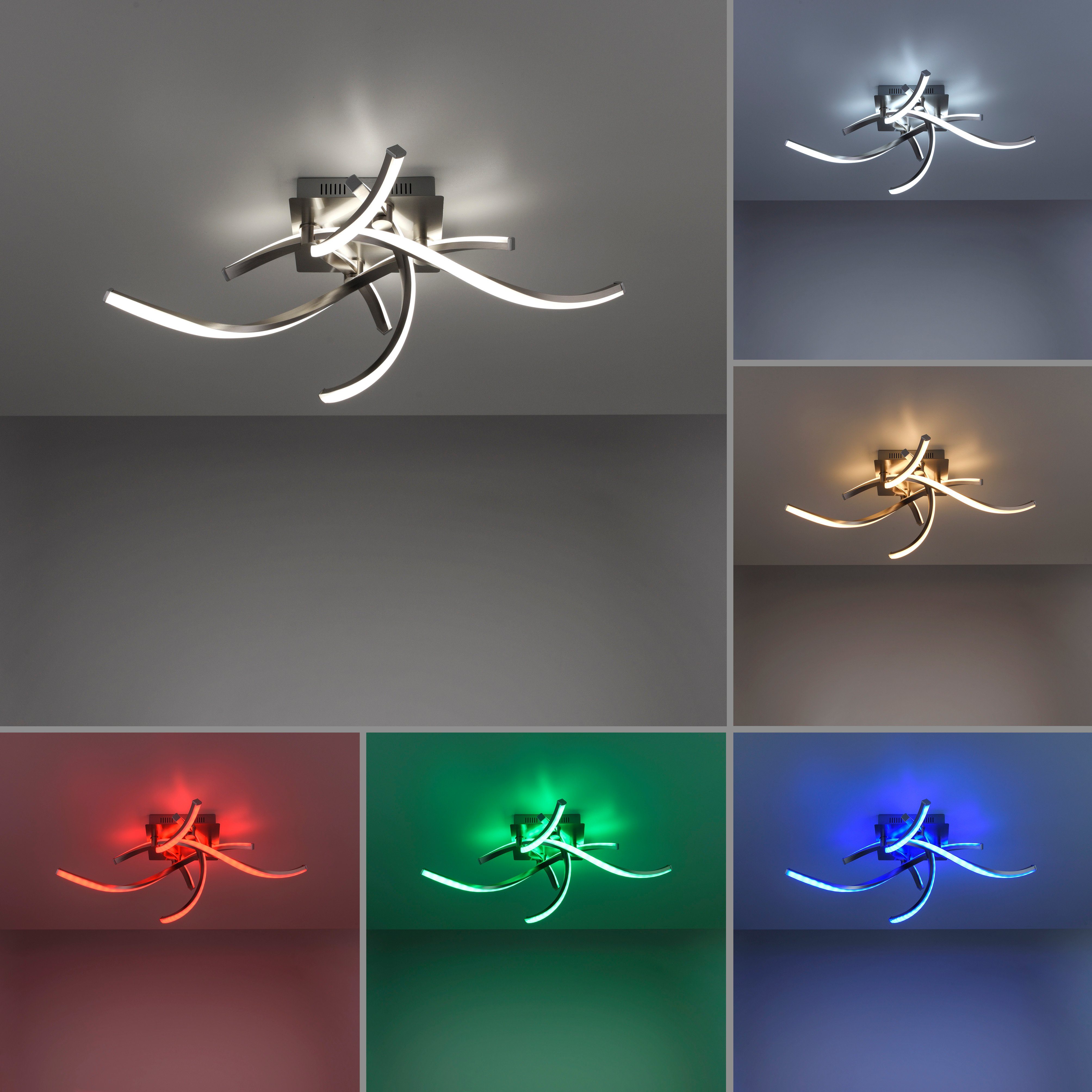 Ls-SWING, Fernbedienung, integriert, inkl., Netz, Fernbedienung, Leuchten Infrarot fähig über Direkt Smart LED inkl., Fernbedienung, RGB+tunable vom - nach fest dimmbar Home, Smarthome Memory, warmweiß white, Deckenleuchte kaltweiß, Trennung Infrarot