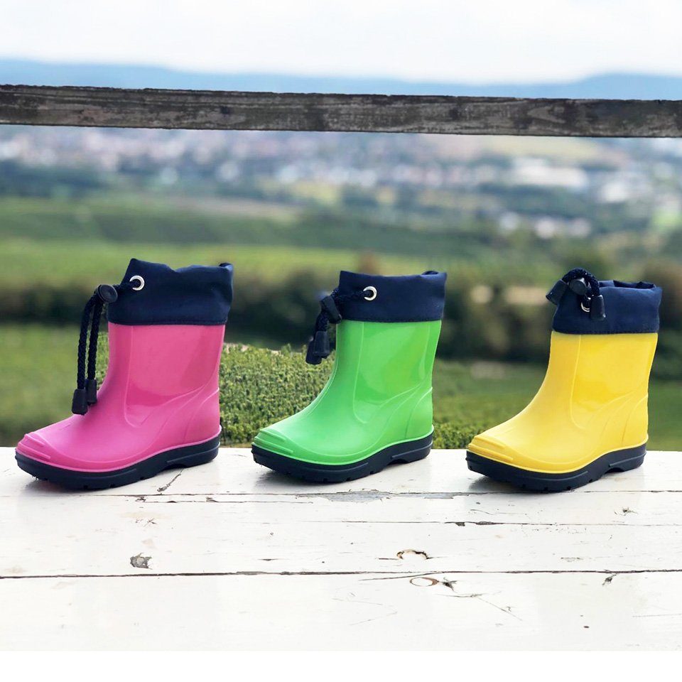 Beck Kleinkinder Regenstiefel Basic Gummistiefel (für Mädchen und Jungs, in vielen Farben und Größen erhältlich) wasserdicht, Schmale Passform, Kurzschaft für sicheres Gehen