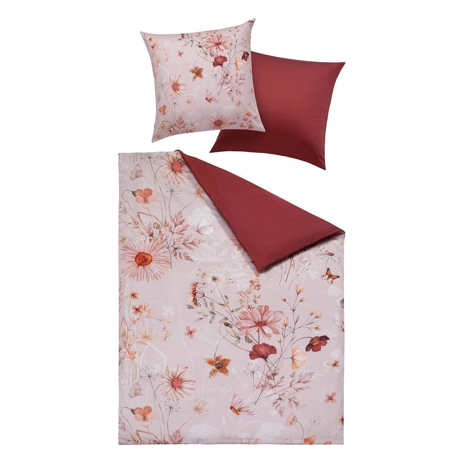 Bettwäsche CELINE, 135 x 200 cm, Rosa, Rot, Orange