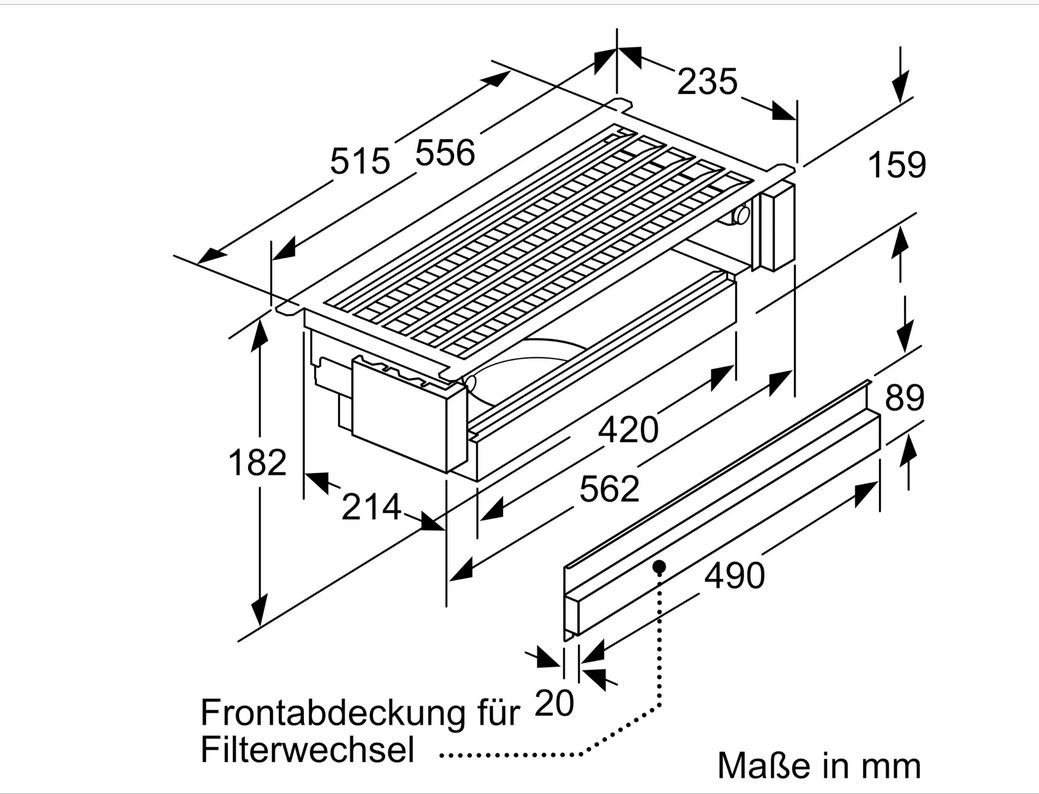 Thumbnail - BOSCH Montagezubehör Dunstabzugshaube DWZ1IX1C6 Clean Air Plus Umluftset für Flachschirmhauben (1 St)