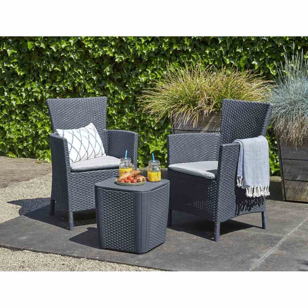 Allibert Balkonset Iowa, (Set, 3-tlg), Für 2 Personen geeignet | Gartenmöbelsets