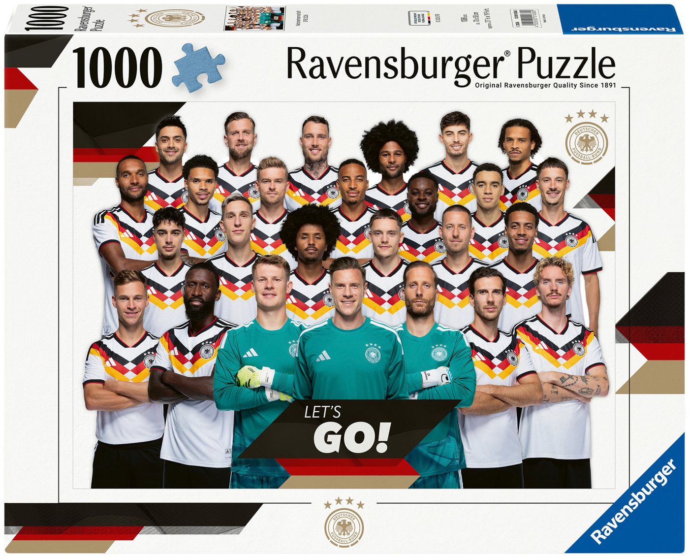 Ravensburger Puzzle DFB Nationalmannschaft Fußball-WM 2026, 1000 Puzzleteile, Made in Germany