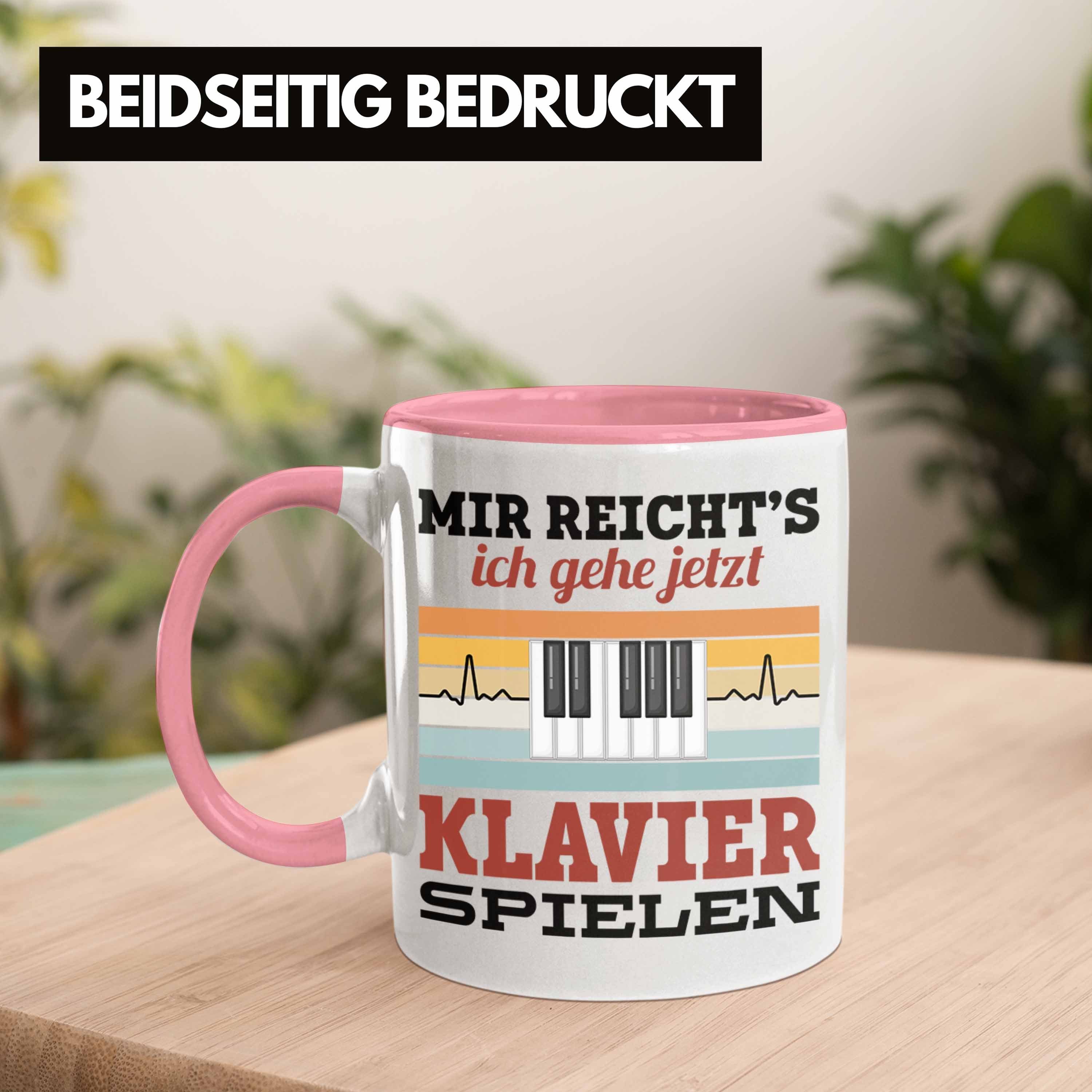 Geschenkidee Rosa Tasse Ich Trendation Klavier-Spiele Klavier Spielen Gehe Tasse Mir Reichts