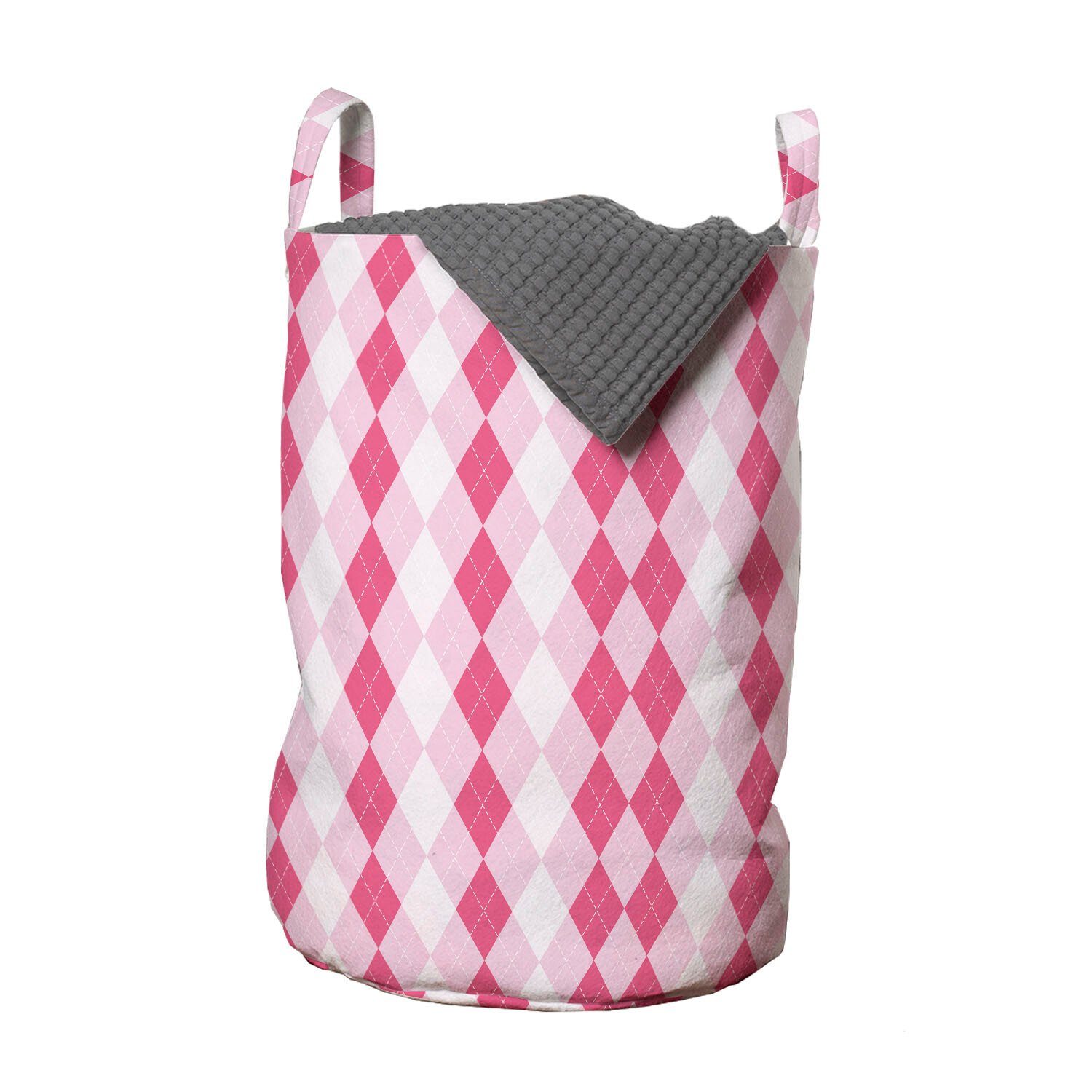 Abakuhaus für Kordelzugverschluss Wäschekorb geometrische Griffen Rhombus Wäschesäckchen pinkish mit Argyle Waschsalons,