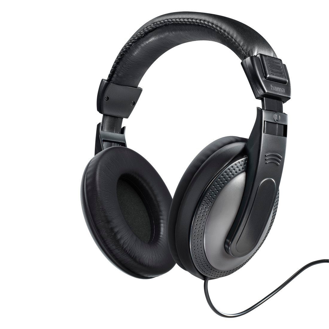 Fernsehkopfhörer Over-Ear schwarz, einseitiges langes Kabel 6m Klinke Over-Ear-Kopfhörer