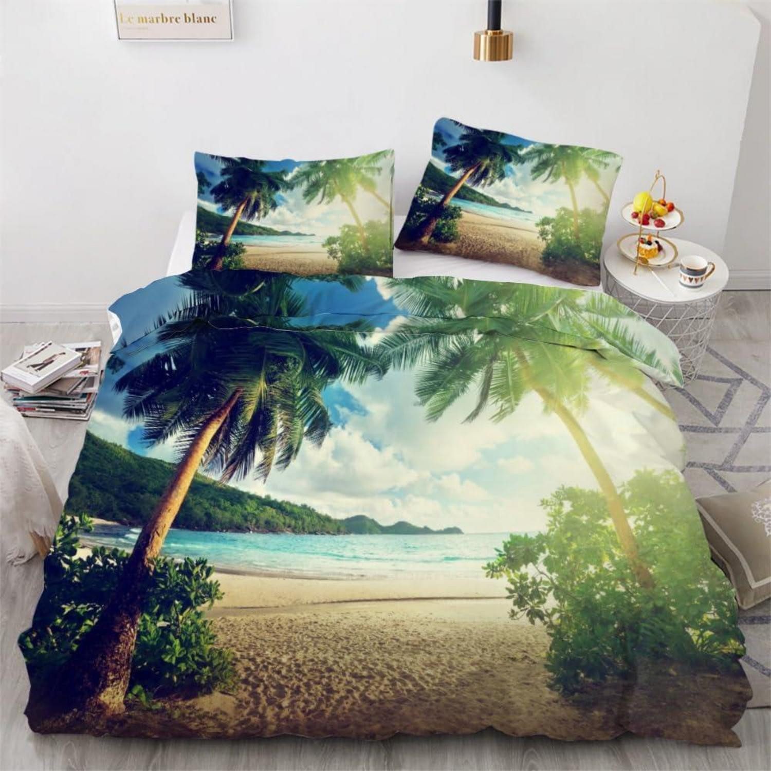 LuxusKollektion Kinderbettwäsche Bettwäsche Palme 135x200cm 2tlg Mikrofaser 3D, 2 teilig