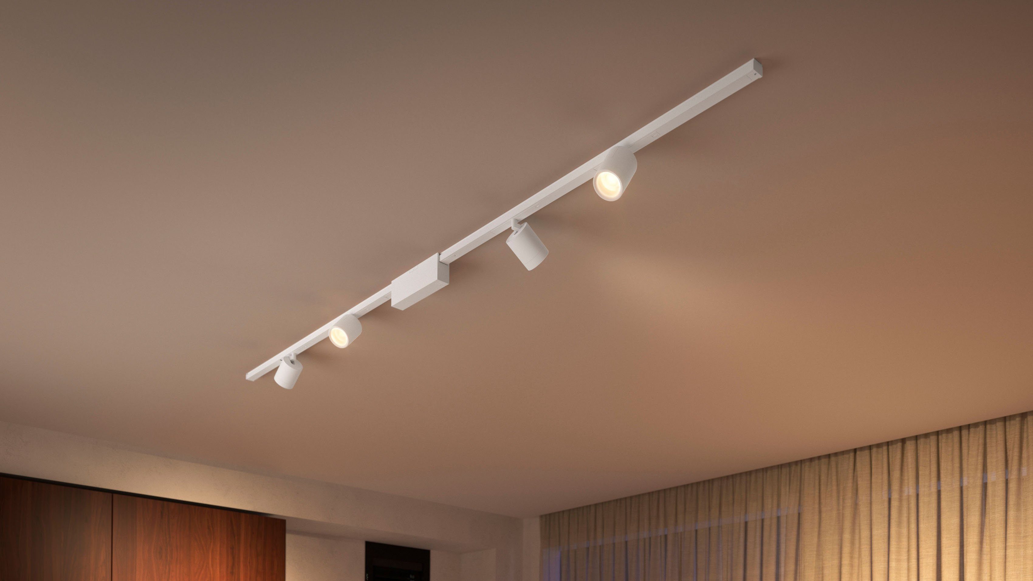 Philips Hue Schienensystem LED Farbwechsler, Deckenleuchte LED integriert, Perifo, fest Dimmer