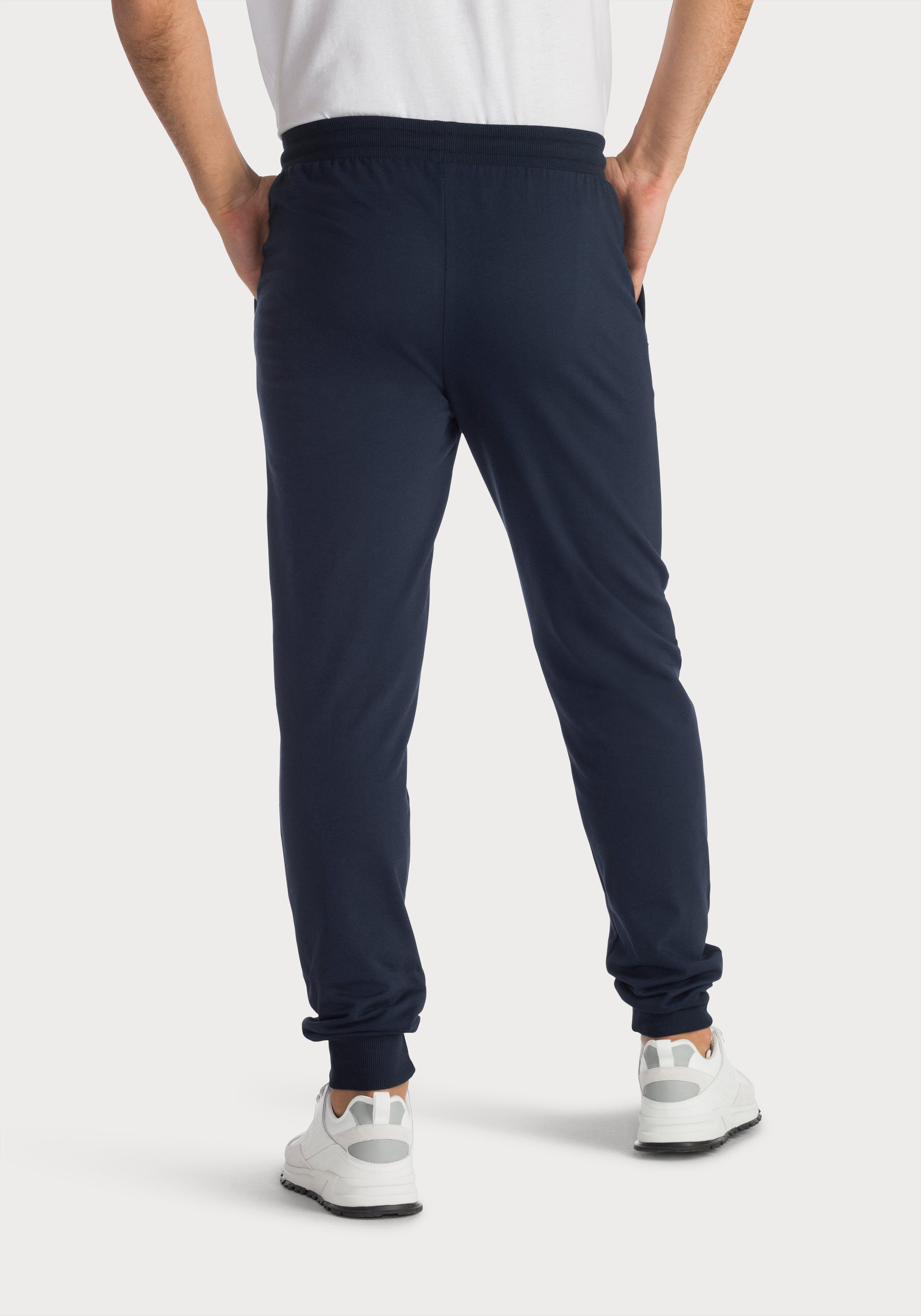 H.I.S Logodruck navy Sweathose kleinem mit