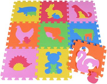 Knorrtoys® Puzzle Tiere, 9 Puzzleteile, Puzzlematte, Bodenpuzzle