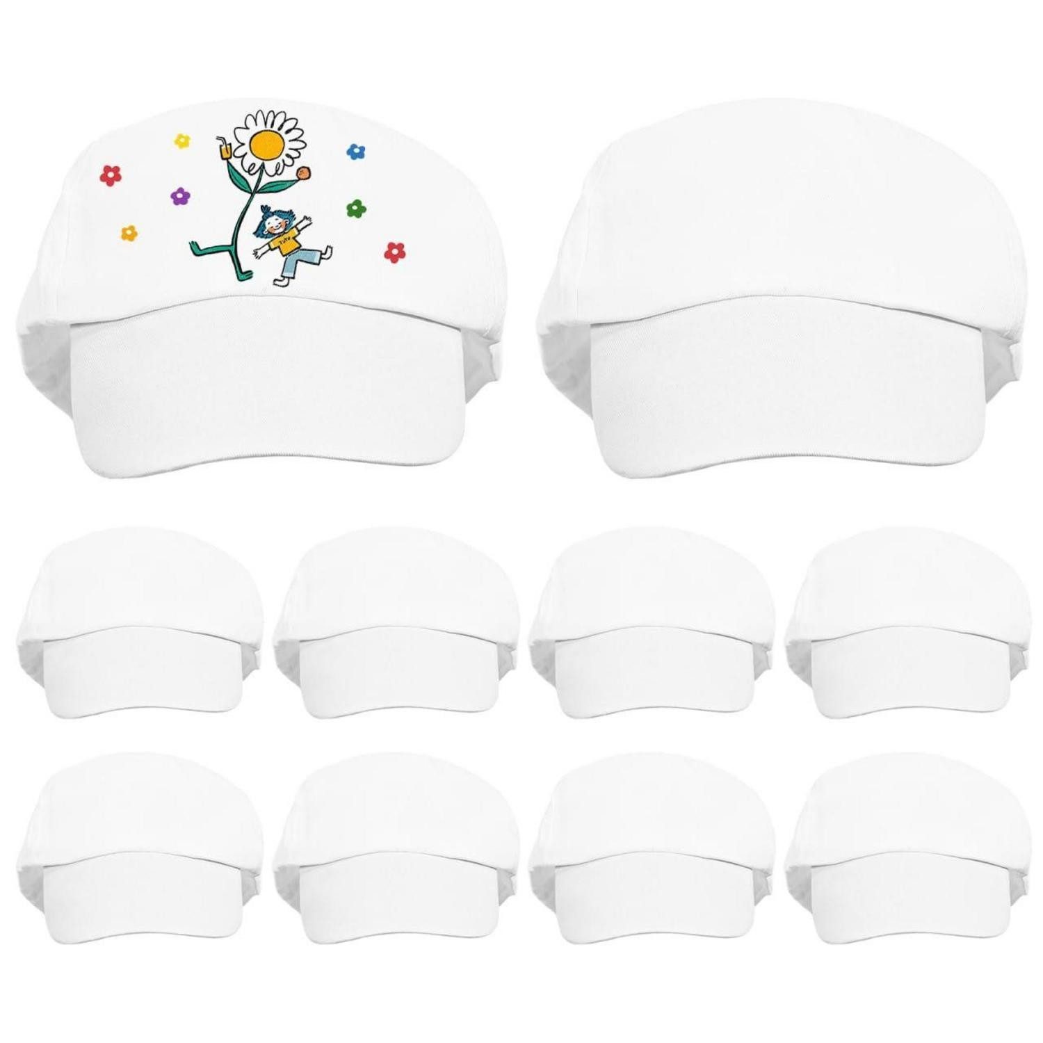 LuxusKollektion Kreativset Kinder Baseballkappe Weiß zum Bemalen DIY Bastelset