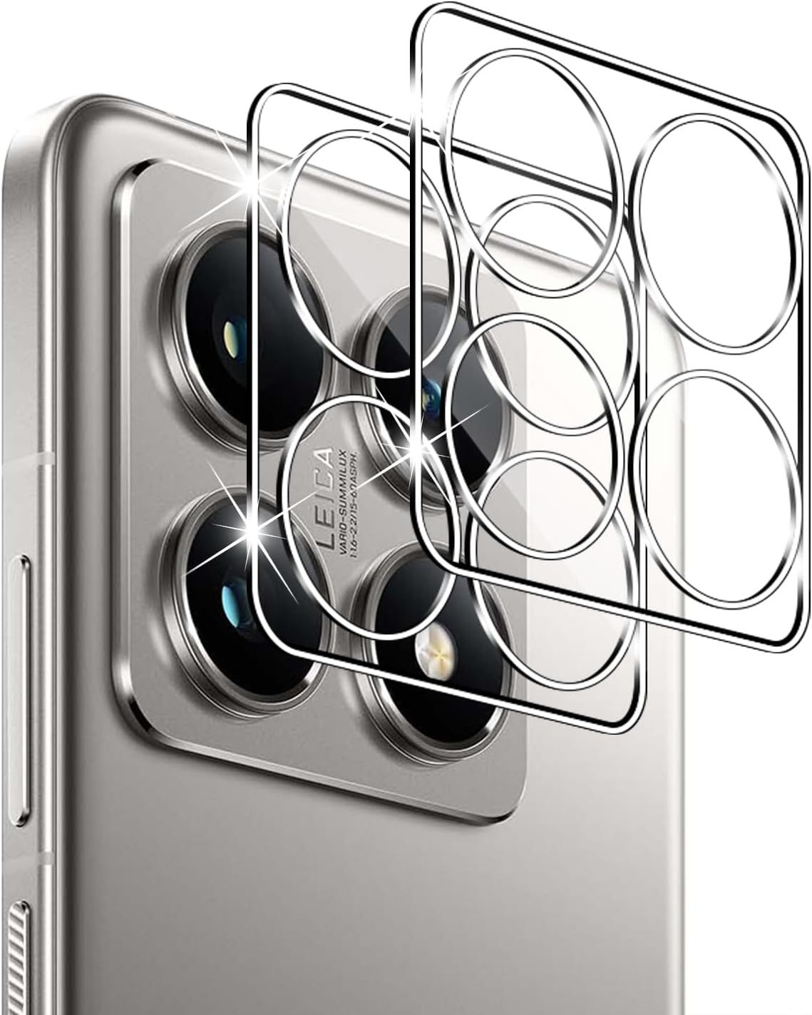 MSM Displayschutzglas 2X Schutzglas (Display + Kamera) für Xiaomi 14T Pro 5G Panzerfolie