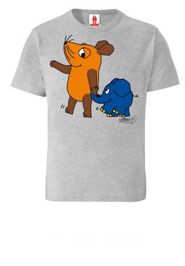 LOGOSHIRT T-Shirt Sendung mit der Maus - Maus & Elefant mit coolem Print