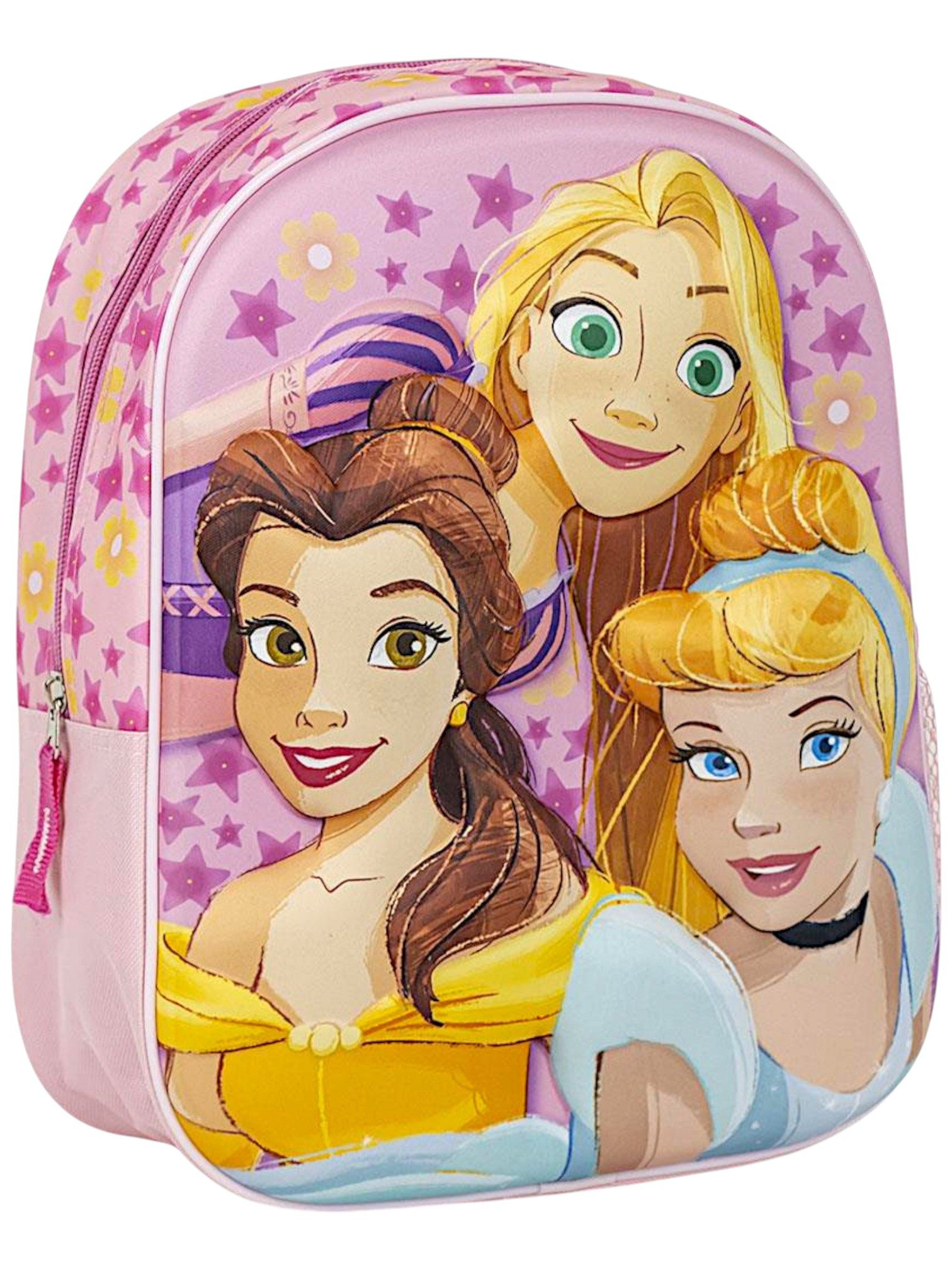 Cerdá Kindergartentasche Belle,Cinderella und Rapunzel, 3D Kinder-Rucksack 31x25x10 cm