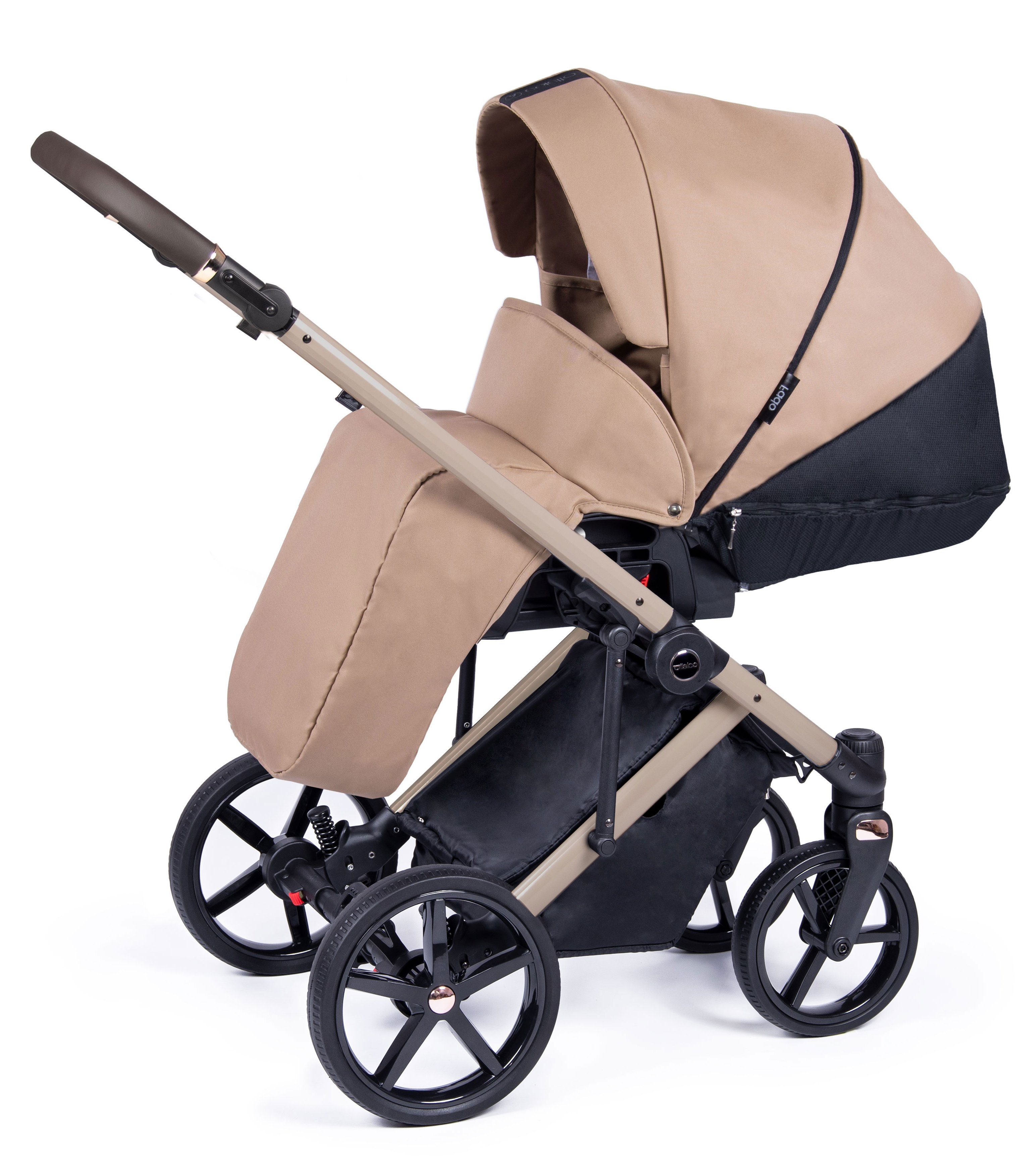 in 24 1 beige = 3 - Kinderwagen-Set Kombi-Kinderwagen in Designs - Fado Teile babies-on-wheels Braun Gestell 15