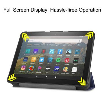 Lobwerk Tablet-Hülle Schutzhülle für Amazon Fire HD8/Plus 2020/2022 (10/12.Gen) 8.0 Zoll, Wake & Sleep Funktion, Sturzdämpfung, Aufstellfunktion