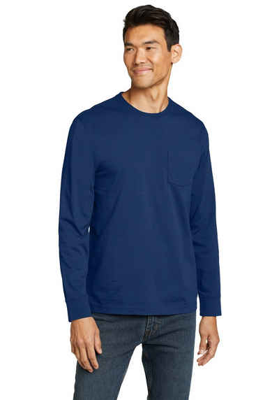Eddie Bauer Langarmshirt Legend Wash Pro Shirt 100% Baumwolle - Langarm mit Tasche