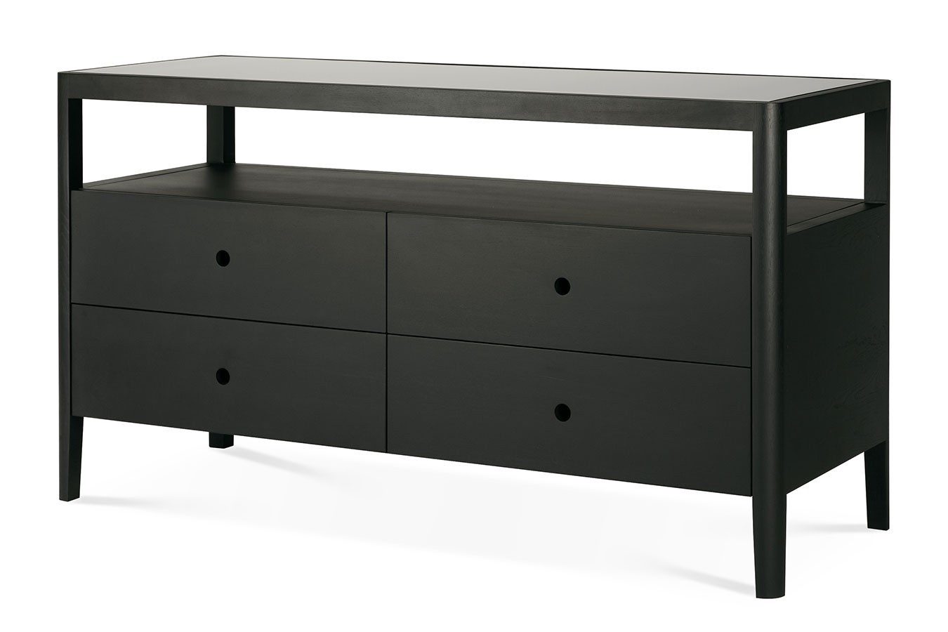Ethnicraft Konsolentisch Kommode Spindle Eiche schwarz B 150 cm