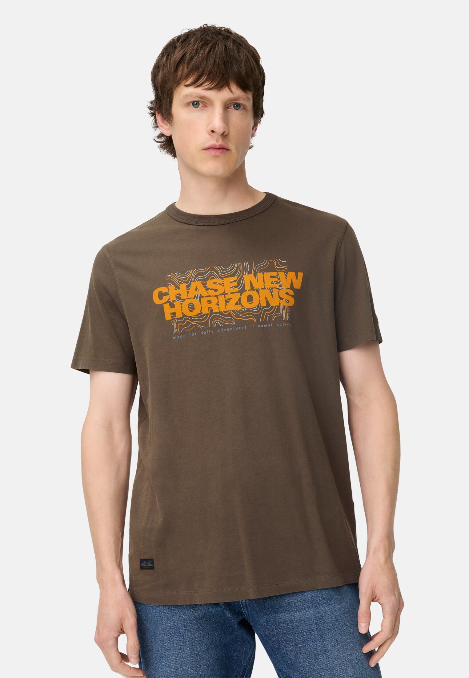 Print-Shirt mit Rundhalsausschnitt Kurzarm