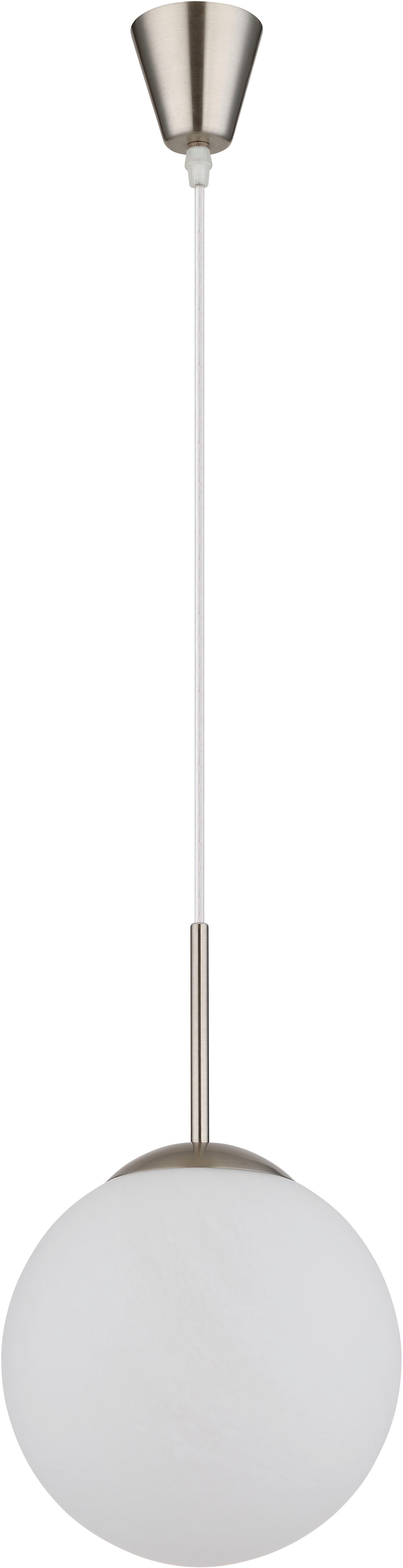 NOWA Pendelleuchte KOP, ohne Leuchtmittel, Hängeleuchte, Hängelampe, Glaskugel opal, alabaster Optik