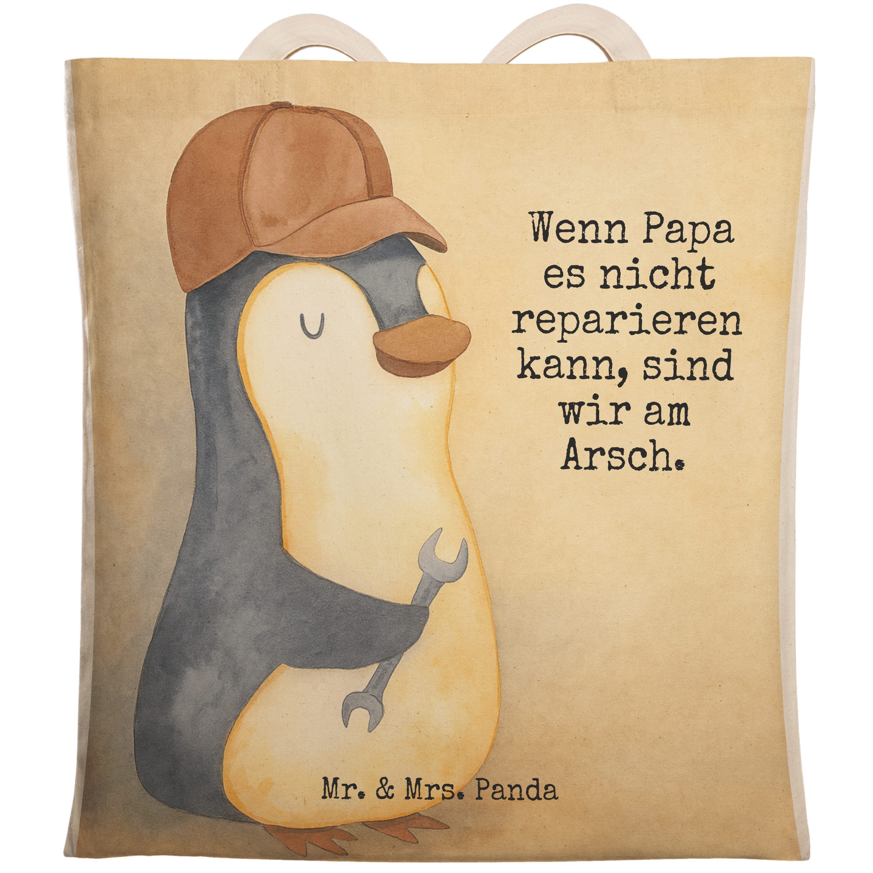 Tragetasche Wenn Papa es nicht reparieren kann, sind wir am Arsch Design, Tote Ba
