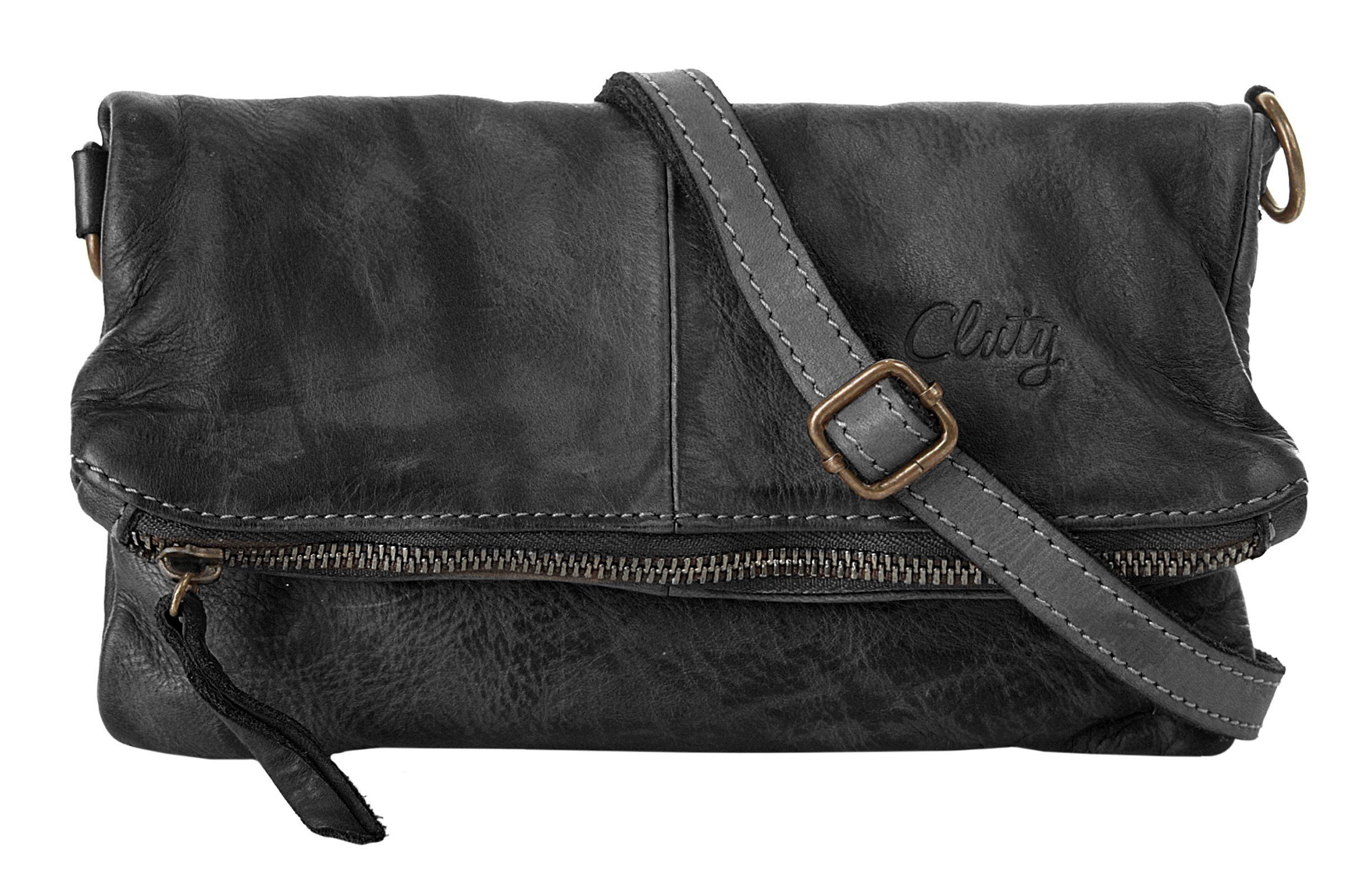 Cluty Abendtasche, echt Leder, Made in Italy