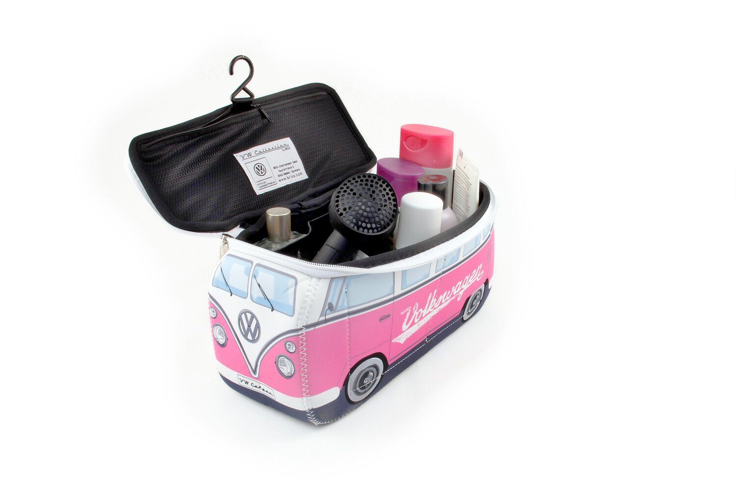 VW Collection by BRISA Kulturbeutel Volkswagen Neopren Schminktasche, Reisebeutel, Kosmetiktasche im T1 Bulli Bus Design – Bild 4 von 5