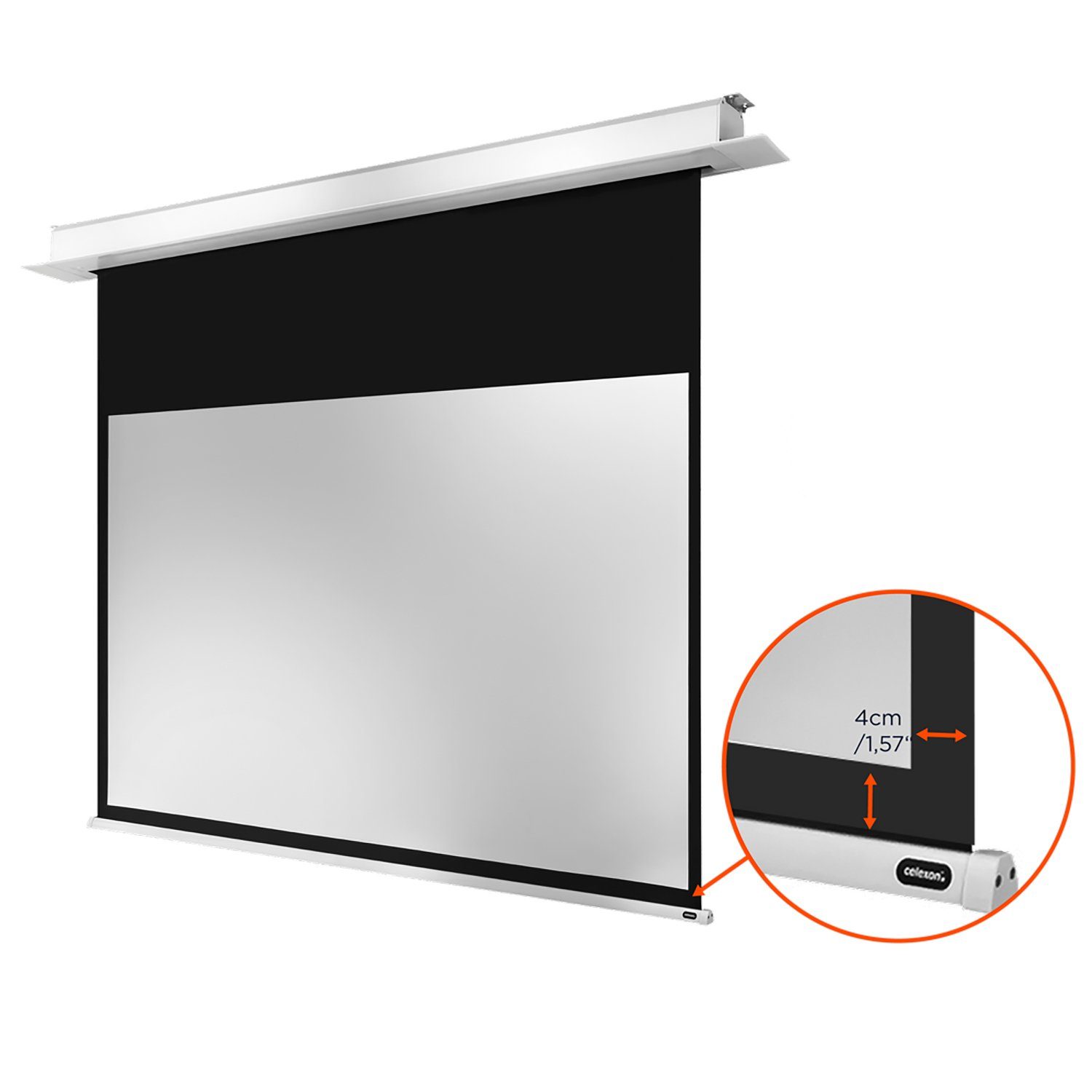 Celexon Deckeneinbau Pro+ (240 x 1,2) Motorleinwand 135cm, 16:9, Gain