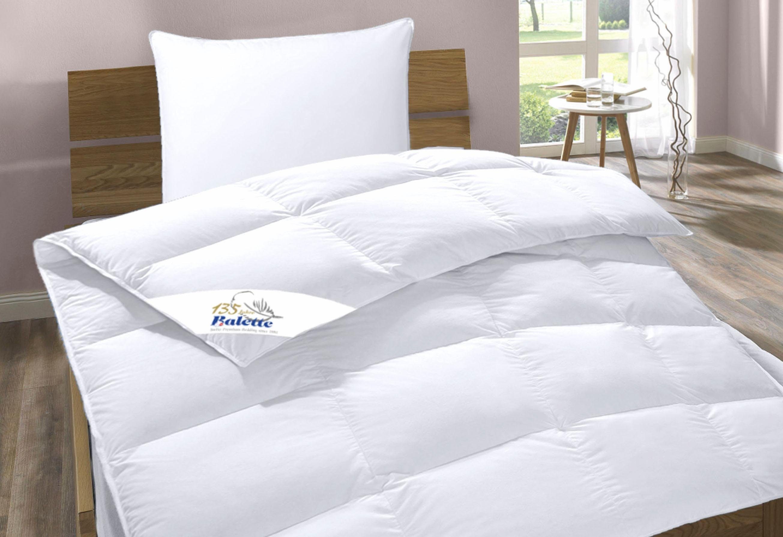 Balette Federkopfkissen Lilly, natürlicher Schlafkomfort, Made in Germany, Füllung: 85% Federn, 15% Daunen, Seitenschläfer, Rückenschläfer, Kopfkissen 40x80 cm, – Bild 2 von 5