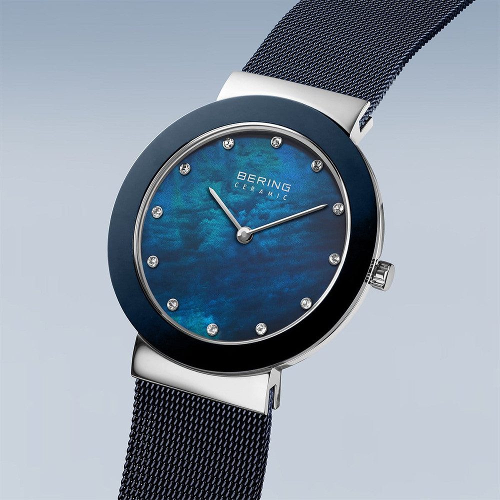 Bering Quarzuhr Bering Ceramic silber glänzend 11435-387 11435-387, Bering günstig online kaufen