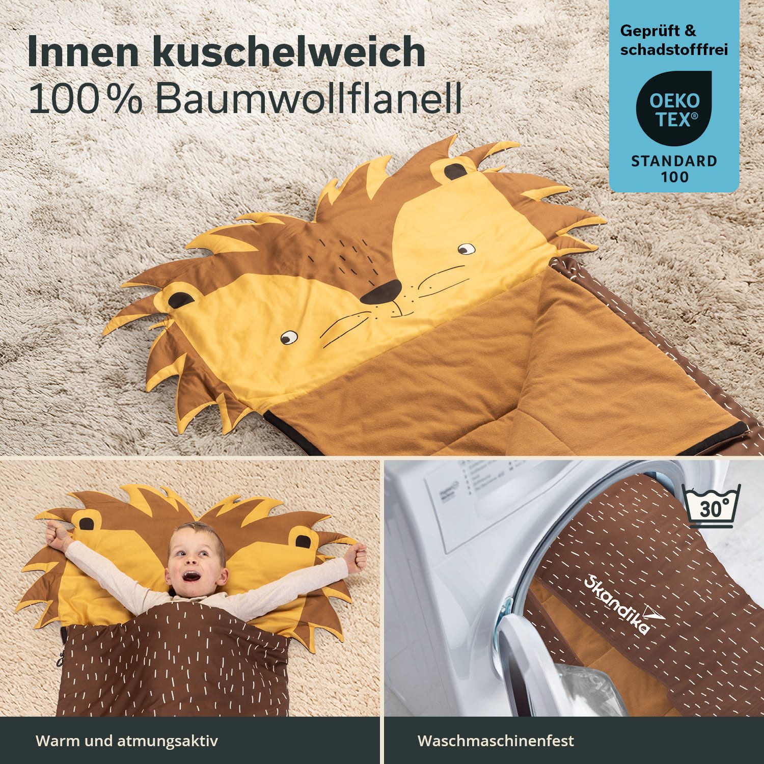 Skandika Schlafsack Soti, Schlafsack für Kinder bis 150 cm, buntes Design L günstig online kaufen