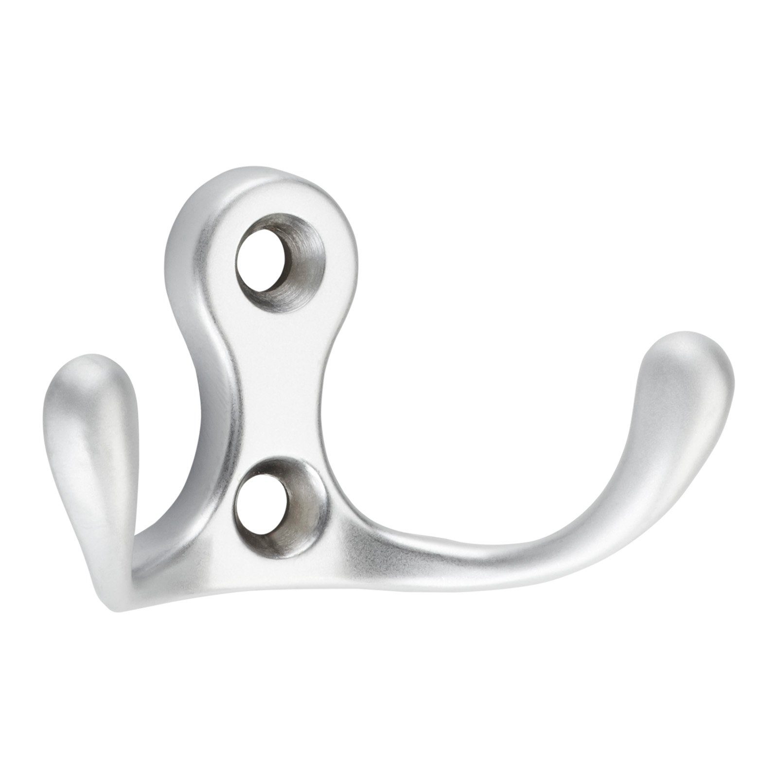 SO-TECH® Garderobenhaken 2-fach Kleiderhaken MAREEN 29 x 51 x 23,5 mm, BA 17 mm (1 St), Metall massiv, Chrom matt