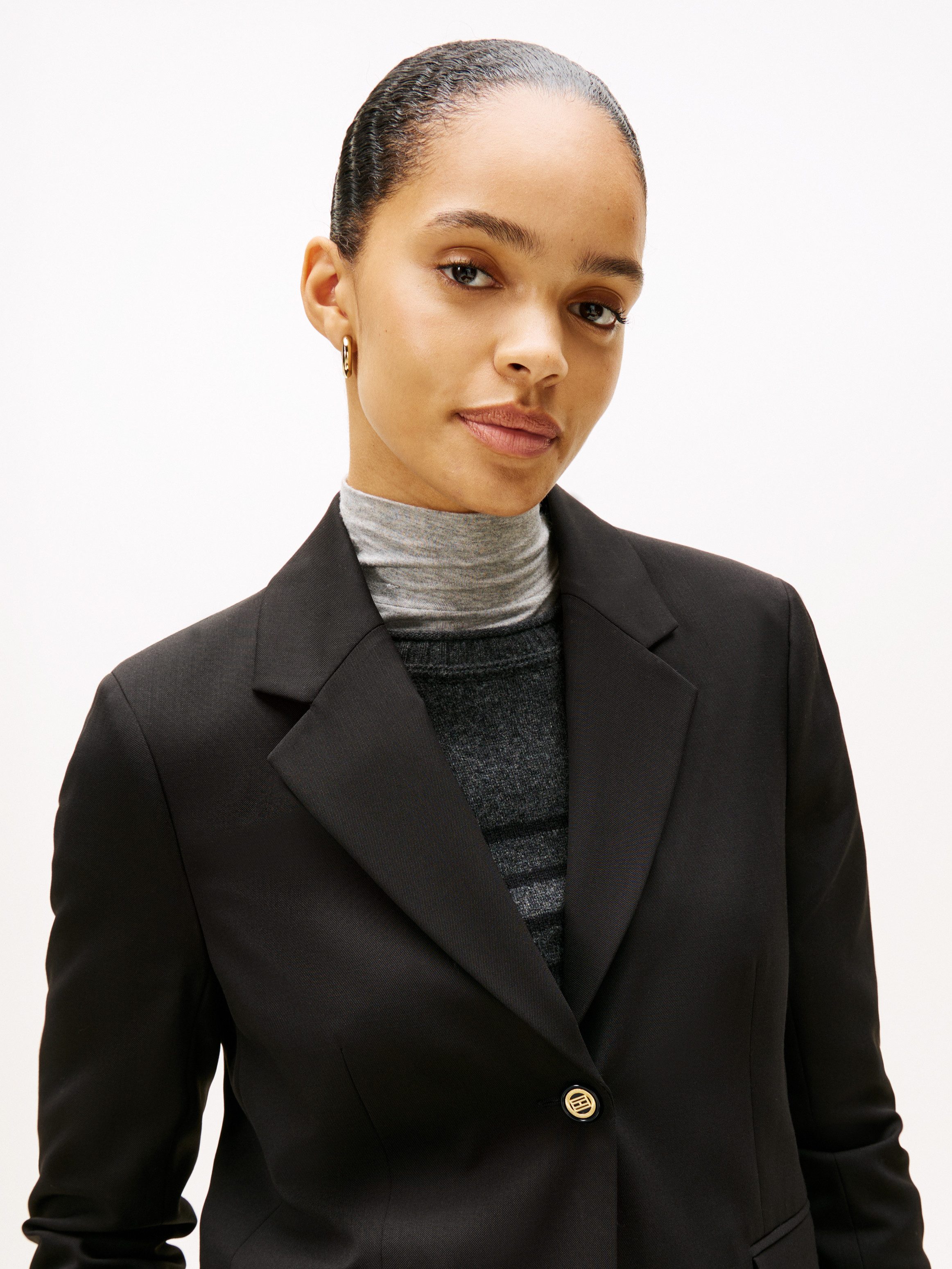 Tommy Hilfiger Longblazer TIMELESS WOOL REG STRT SB BLAZER mit Wolle günstig online kaufen