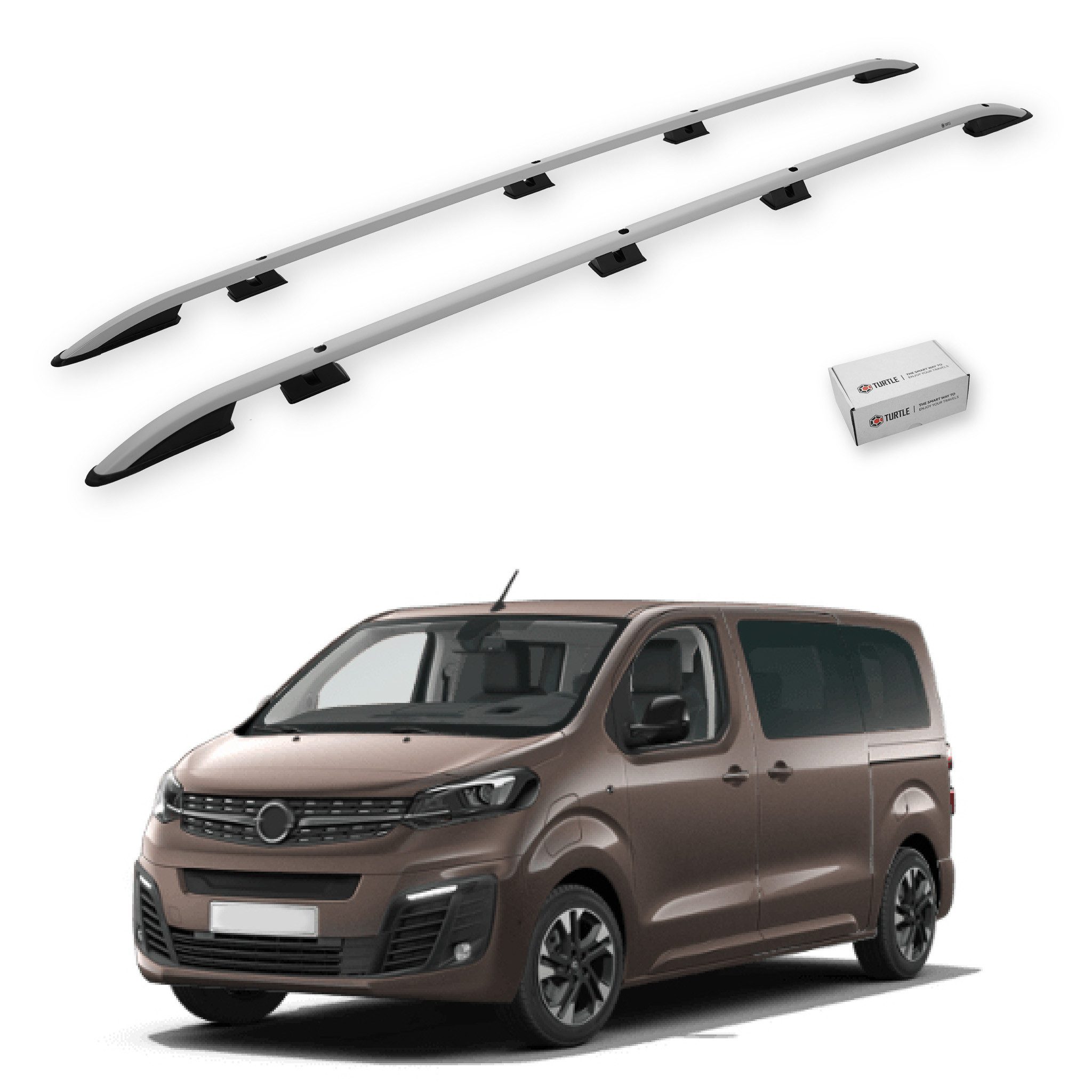 TURTLE Dachbox-Halterung TURTLE kompatibel mit Opel Zafira Life (Mk3) 2019-2024 / Langes Versio