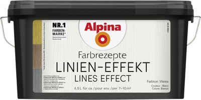 Alpina Strukturpaste Alpina Farbrezepte Linien Effekt 4,5 L weiß