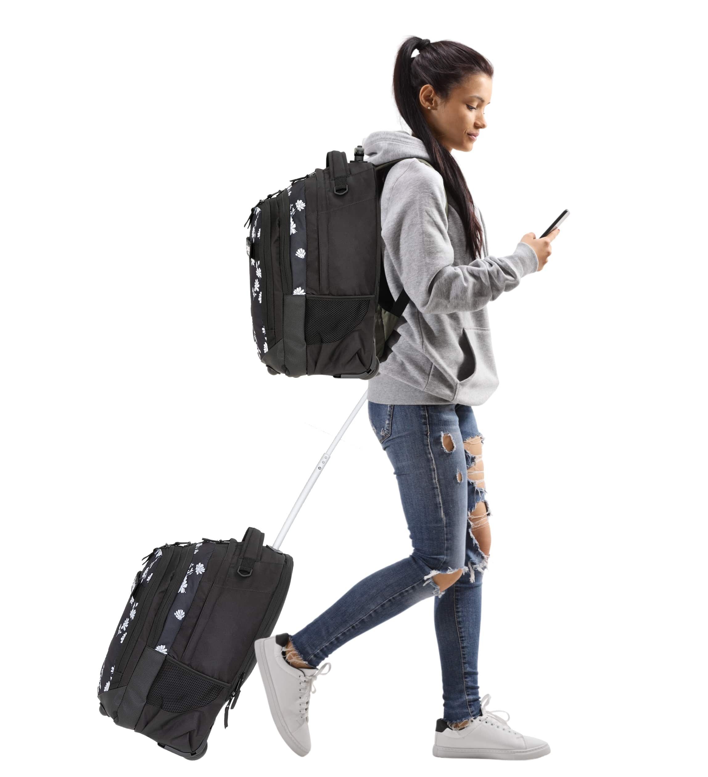 ELEPHANT Schulrucksack Trolley Hero Signature Schultrolley, Rucksacktrolley Schule Rucksack Rollen 3 Fächer Daypack Trolly – Bild 5 von 5