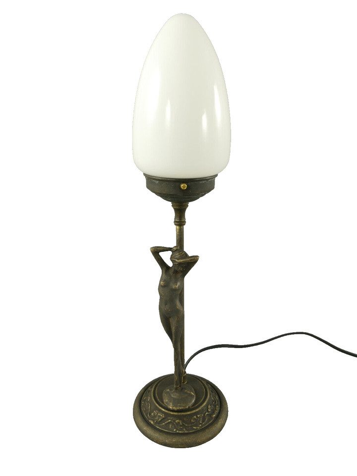 Gremegro Tischleuchte Tischlampe Jugendstil Frauenfigur Antik Schreibtischl günstig online kaufen
