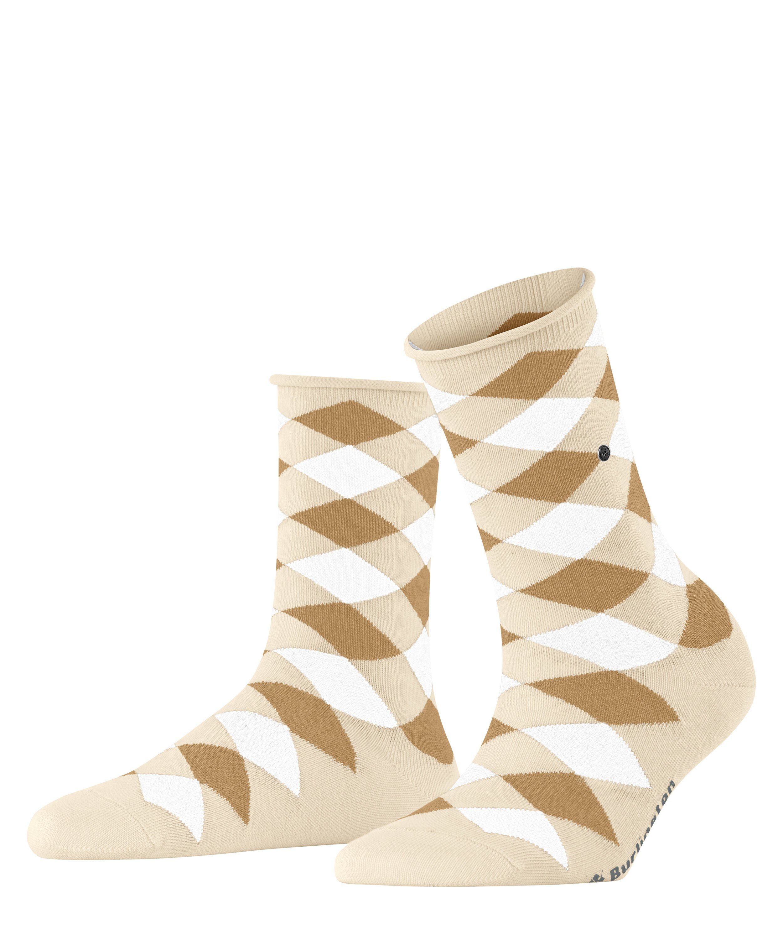 Burlington Kurzsocken Burlington Sandy Damen (1-Paar) mit neu interpretiertem Argyle-Muster