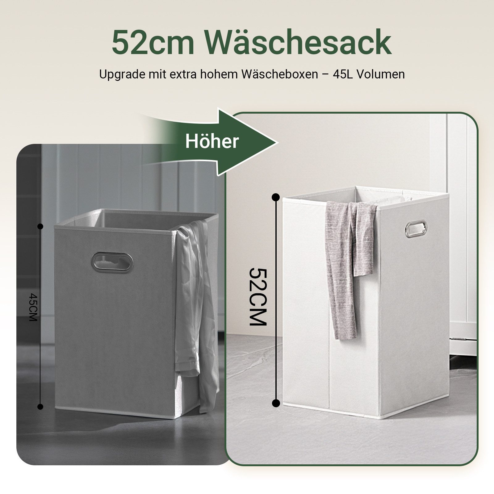 SoBuy Wäscheschrank BZR21, Badschrank mit Wäschekorb, Badkommode, Bad Waschküche Wohnung mit ausklappbarem Wäschetruhe Wäschesammler mit Schubladen Wäschekorb