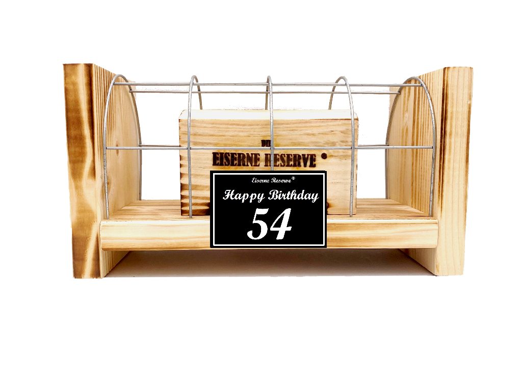 Eiserne Reserve® Geschenkbox 54 Happy Birthday - Eiserne Reserve Gitterbox Geldgeschenk 54. Geburts