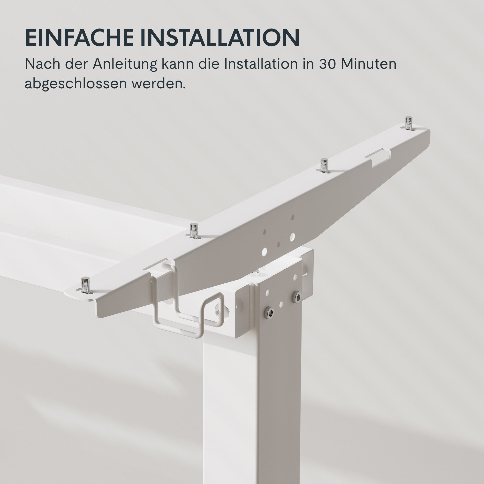 SANODESK Schreibtisch Elektrisch höhenverstellbarer Schreibtisch, Sitz-Steh-Tisch (Mit einteilige Tischplatte, Ergonomischer Steh-Sitz Computertisch mit Memory- – Bild 4 von 5