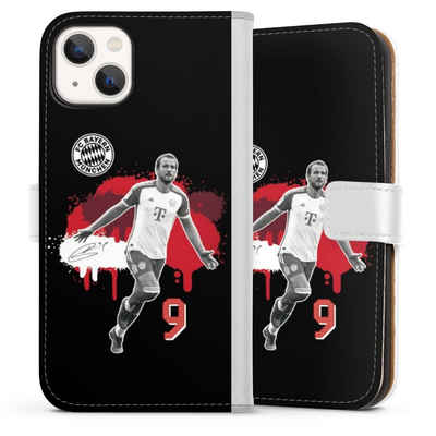 DeinDesign Handyhülle FC Bayern München Harry Kane Offizielles Lizenzprodukt Harry Kane 9, Apple iPhone 13 Hülle Handy Flip Case Wallet Cover Handytasche Leder