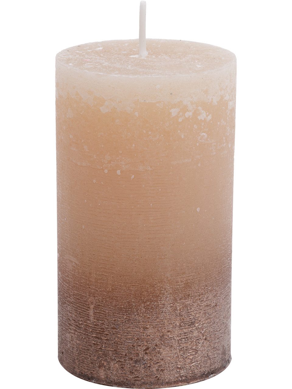 House of Rustic Stumpenkerze House of Rustic Kerze hellbraun mit Glanz-Stre günstig online kaufen