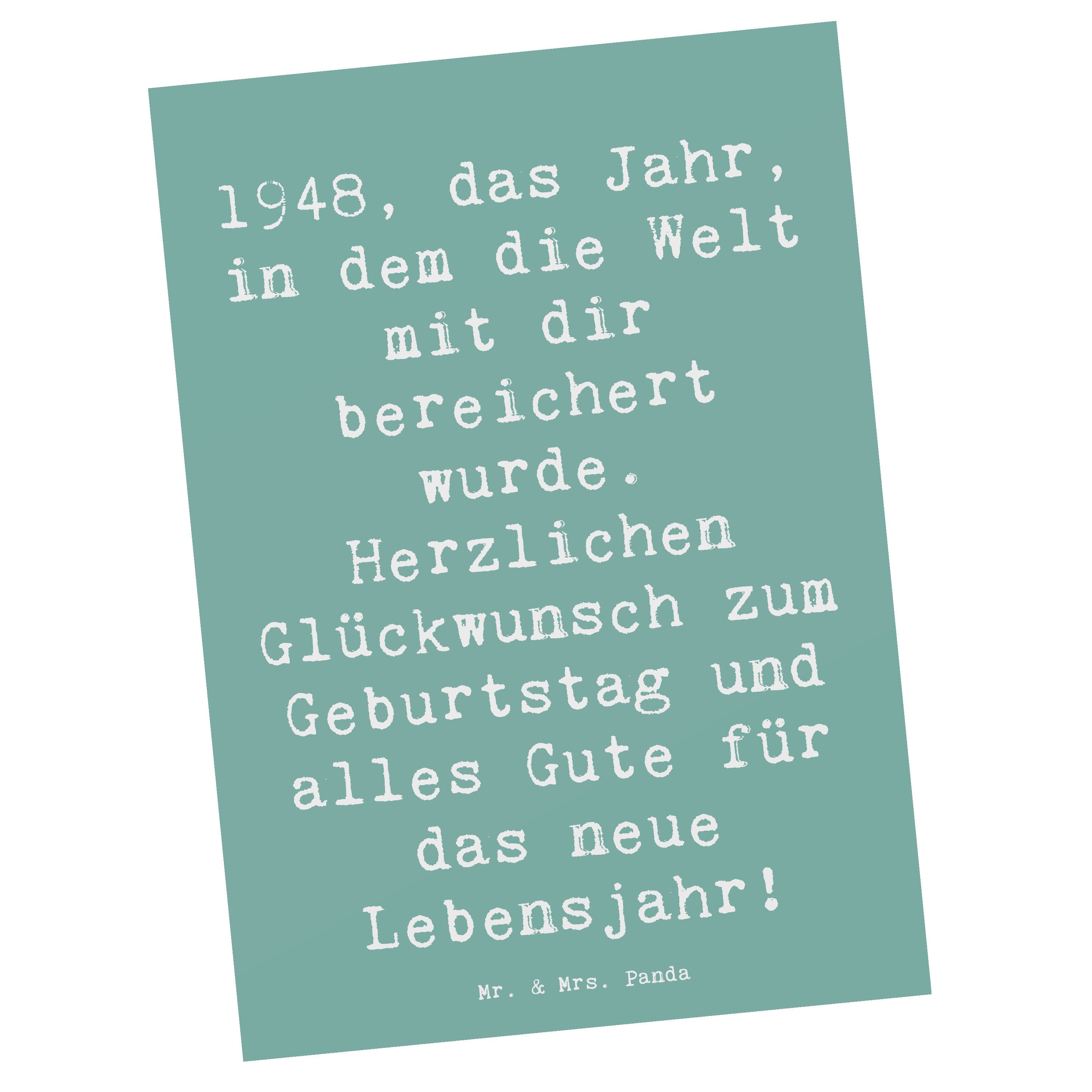 Postkarte 1948 Geburtstag - Meeresbrise - Geschenk, Geburtstagsglückwünsche, We