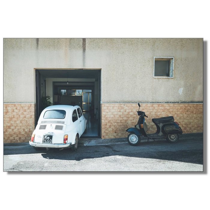 Victor (Zenith) Acrylglasbild Fiat oder Vespa Fahrzeuge in 30x45 cm Bilder Auto Wanddeko XXL