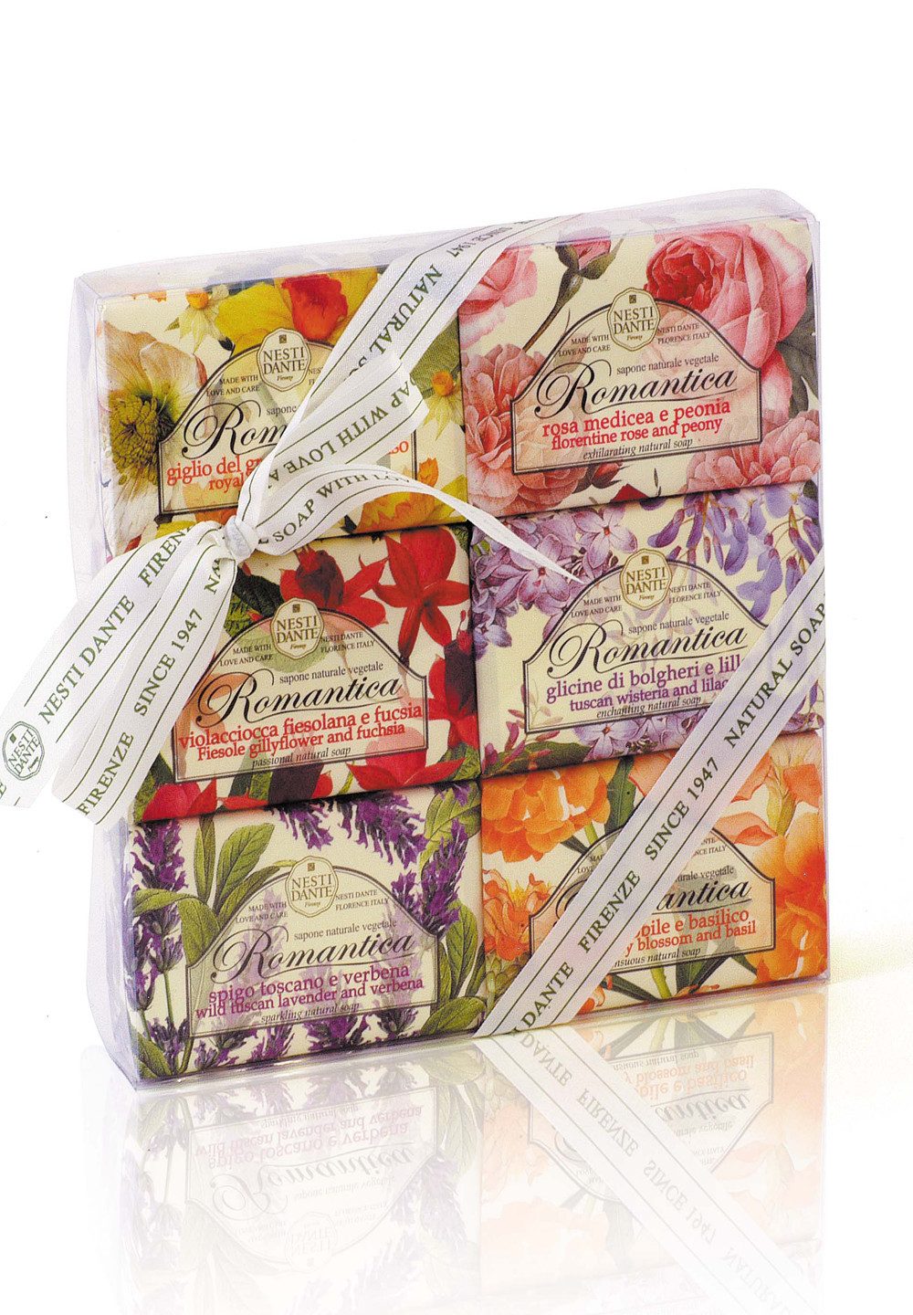 Nesti Dante Handseife 665007, 6-tlg., Geschenk-Set ROMANTICA Gift Set 6 x 150 g