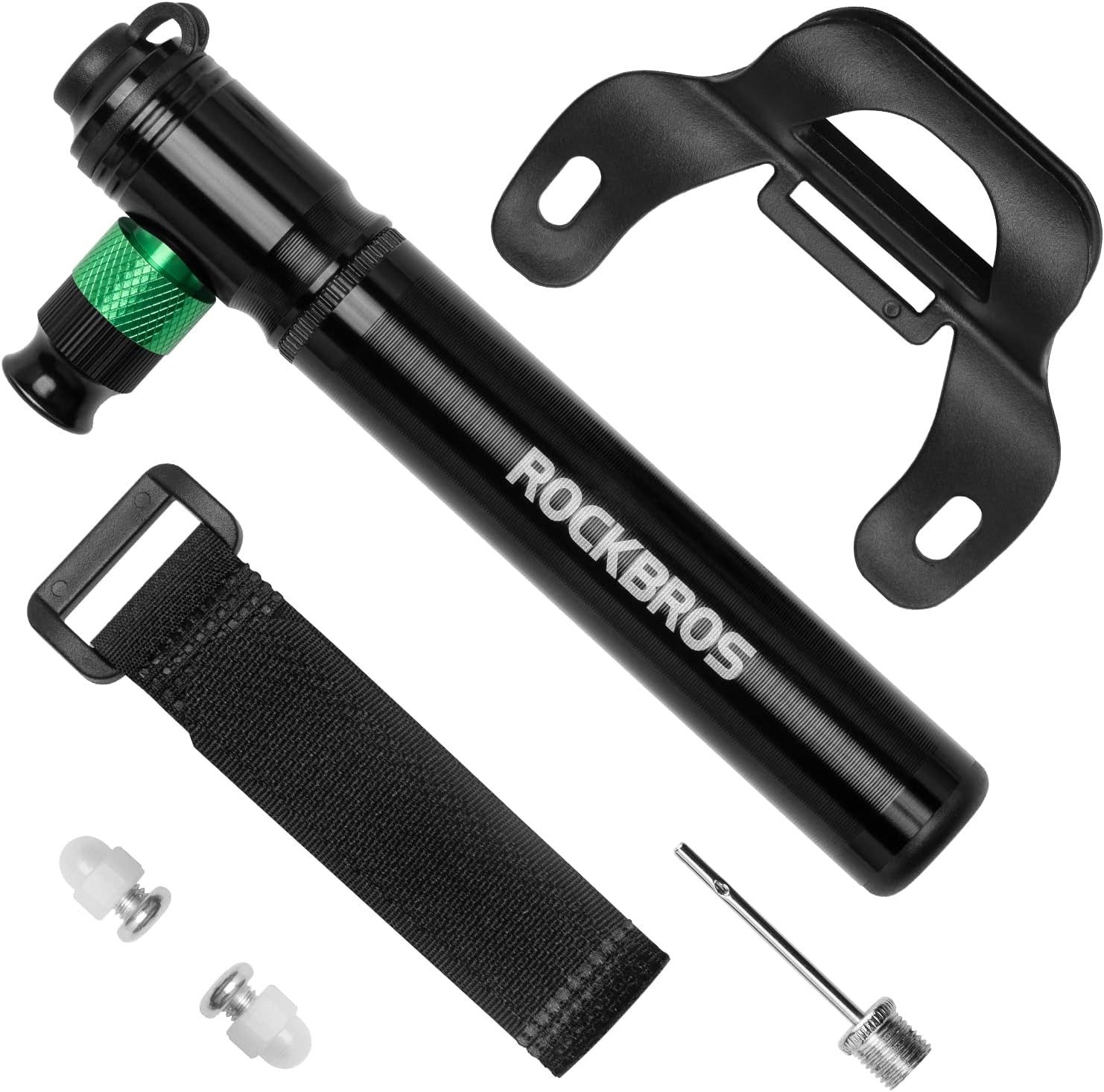 ROCKBROS Fahrradpumpe Alu Fahrrad Minipumpe 110 PSI Hochdruck für Presta/Schrader