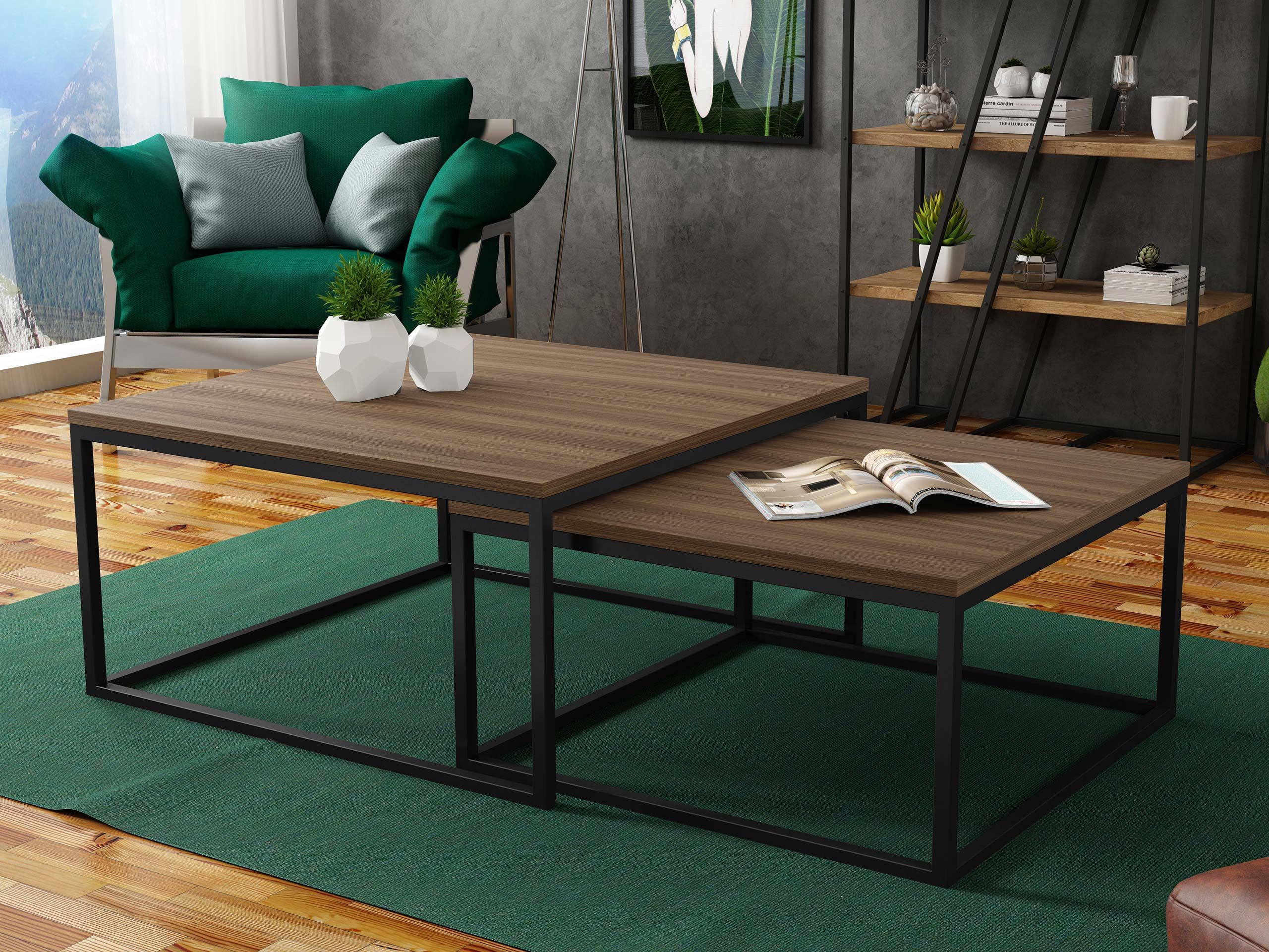 MIRJAN24 Couchtisch Dual (2er-Set), Vierkantrohrrahmen aus günstig online kaufen