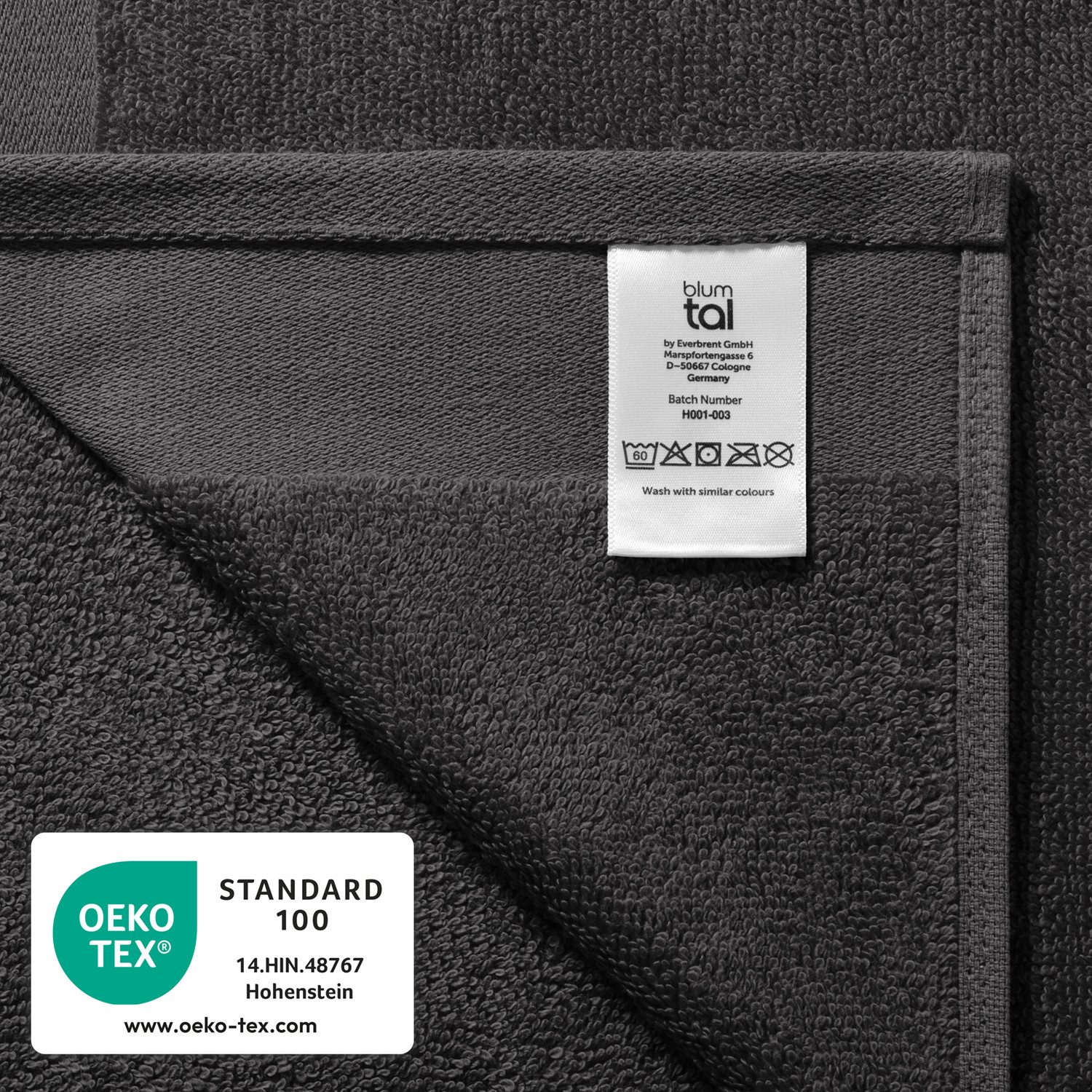 Blumtal Handtuch Set Blumtal 10 Teilig - Handtücher Set 100% Baumwolle, weich und saugstark, Frottee (10er Set, 10-St), 2 Bad 70x140, 4 Hand 50x100, 2 Gäste 30x – Bild 4 von 5