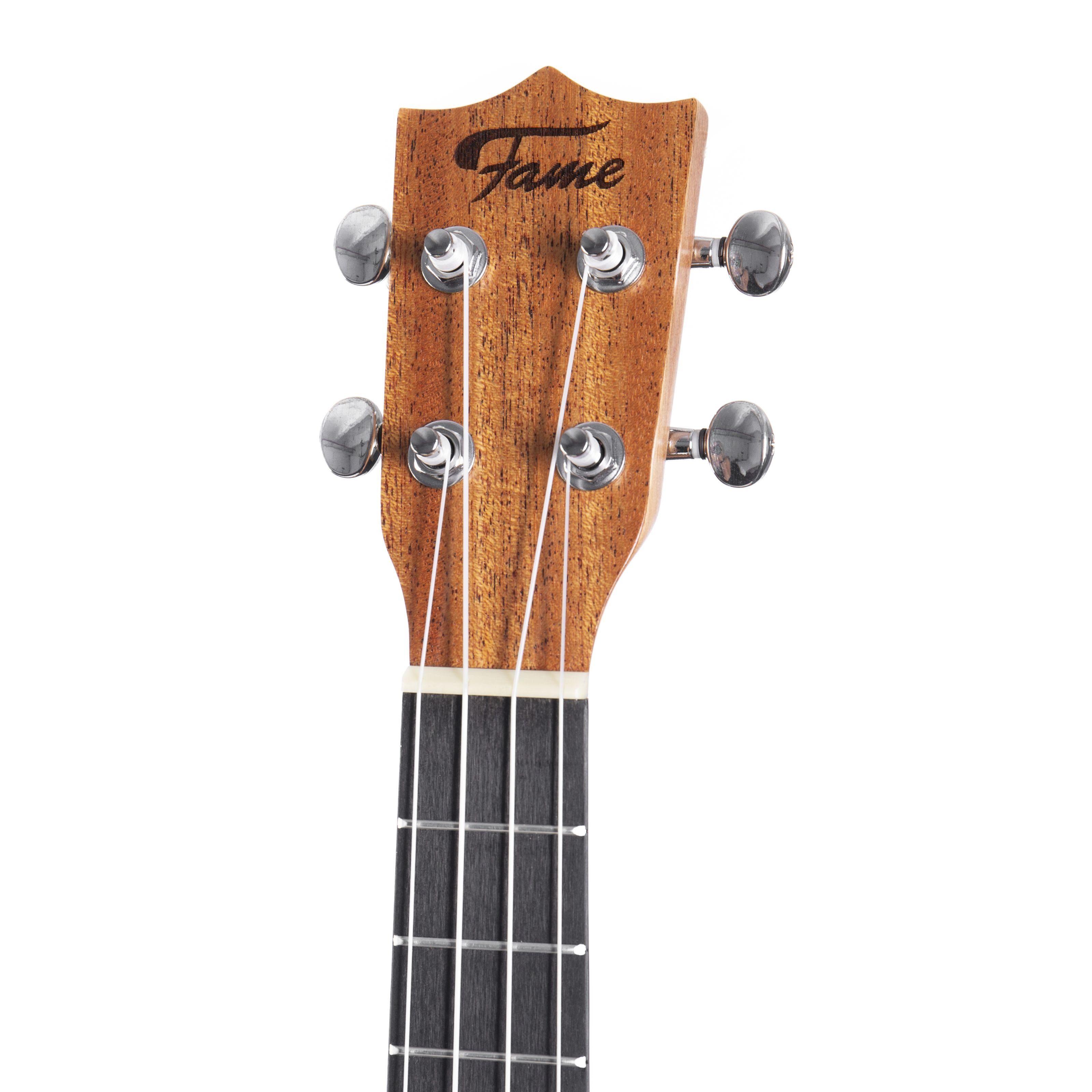 FAME Ukulele, Tenor Ukulele aus Mahagoni Kraftvoller Sound Warme Bassfrequenzen Angenehmer Spielkomfort Präzises Stimmen Mattlackierung, Ukulelen, Tenor Ukulelen, Tenor Ukulele, Mahagoni, Kraftvoller Sound